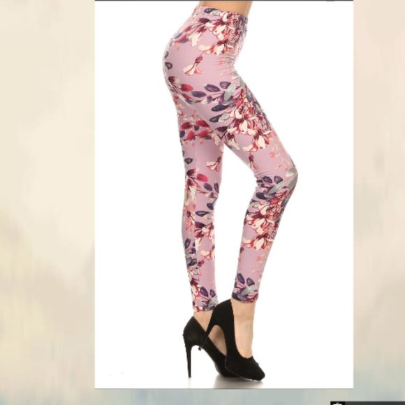 Pants - Floral printed high waisted legging L058